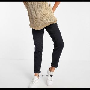 ASOS highrise black maternity jeans